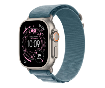 Smartwatch APPLE Watch Ultra 3 Naturalny Tytan/Niebieska Opaska Alpine L 5G